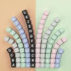 Silicone Baby Beads Wholesales Alphabet Letter Beads Baby Teether Silicone Teething English Beads