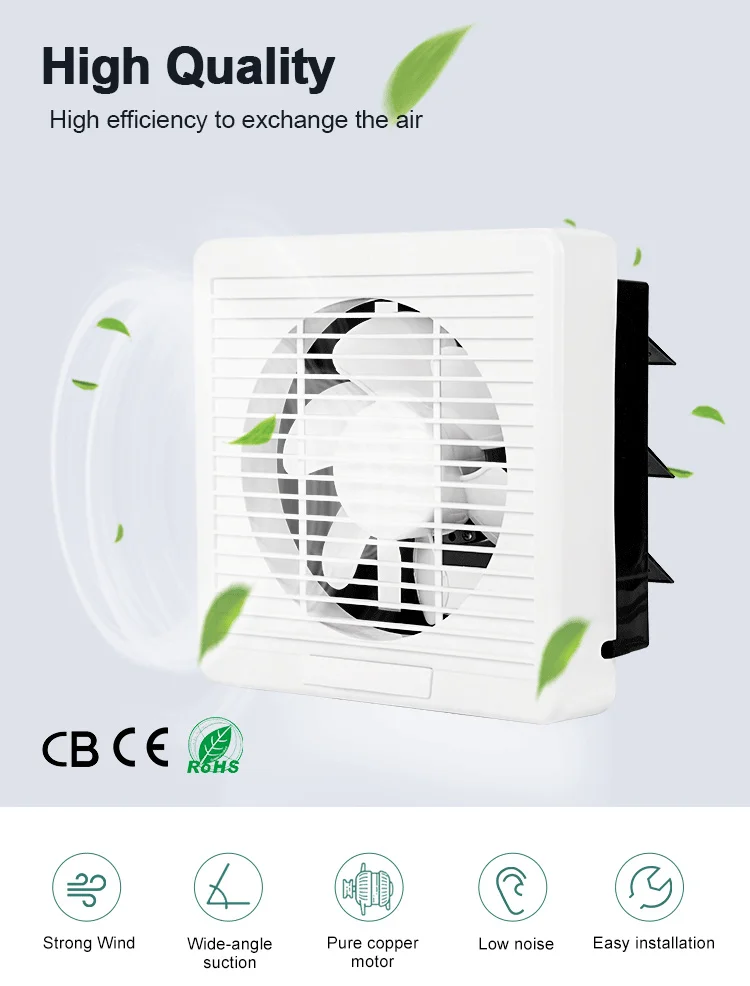 Plastic Shutter Exhaust Fan, Wall, 250mm, 220-240V, 2-Year - detail 2