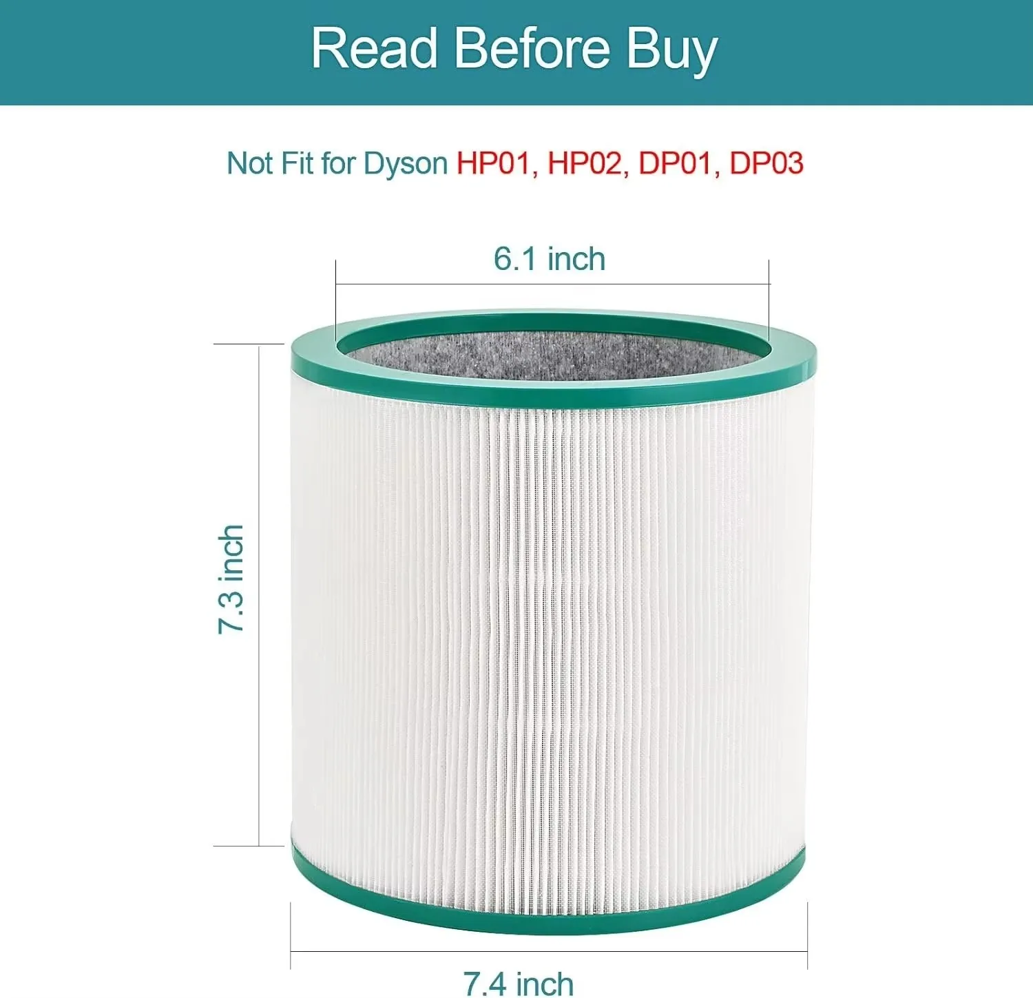 Household Replacement Hepa Carbon Filter Air Purifier Dust Filter Element Compatible with Dysons TP01 TP02 TP03 supplier