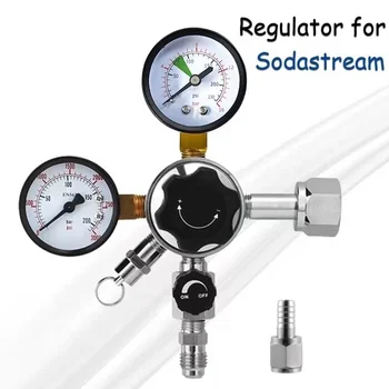 Professional Soda Water Co2 Regulator,0-150 Psi Soda Bottle Cylinder Regulator,Independent Control Valve,Stable Carbonated W21.8