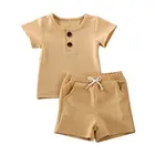 Sets Boys Sets Factory Supply Custom Blank Short Sleeve Kids Suits Baby Boys' Clothing Sets Summer