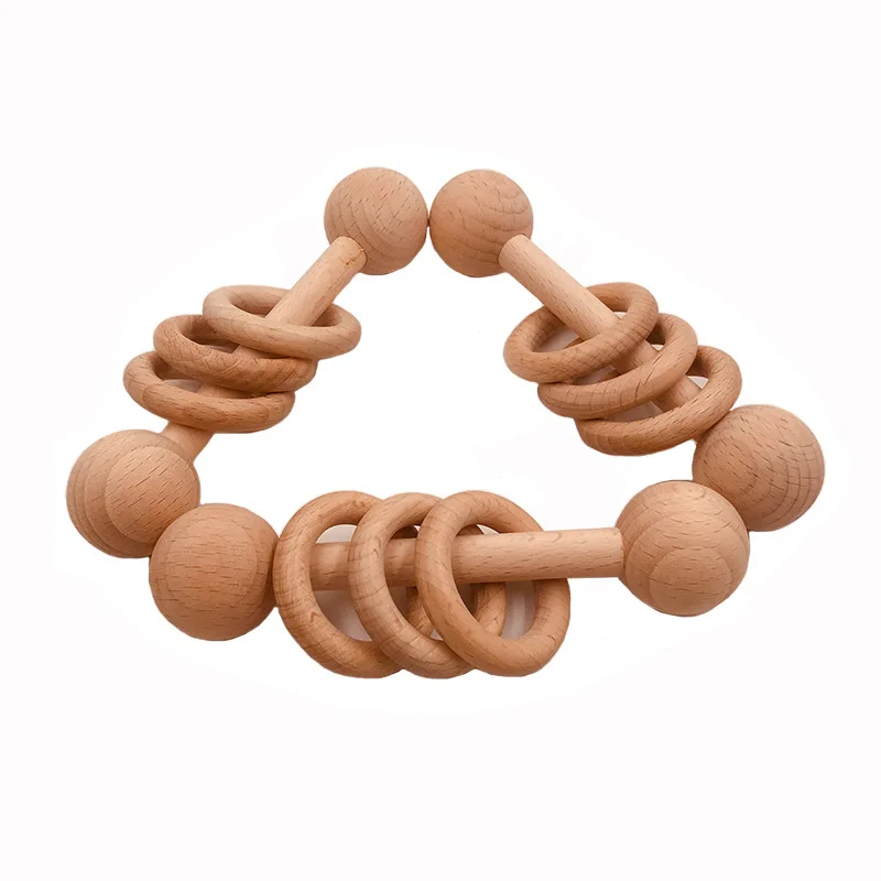 2020 Beech Wooden Baby Rattle Wood 