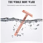 Reusable Men Razors Wholesale Durable Reusable Eco-friendly Metal Matte Rose Gold Double Blade Edge Men Safety Razor