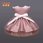 Designs Girls Girls High Quality Gorgeous Designs Wedding Pleat Sleeves Satin Princess Girls Dresses