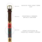 Polo Belts Customize Logo Handmade Genuine Leather Embroidered Polo Belts