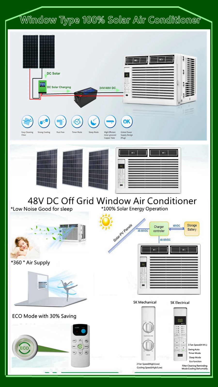 Air Conditioner, 100%, Solar, 1.5HP, 2.0HP - detail 2