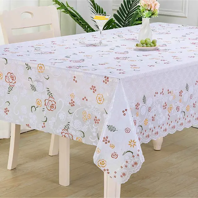 Boen Lace Plaid Pure Clear Table Cover for wedding