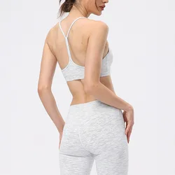 2023 new  Y-line thin band fitness exercise yoga bra  beauty back sports underwear women's yoga wear