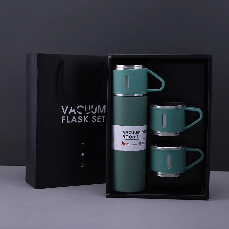 High quality Stainless steel 304 500ml 30oz  Portable Wonderful Continuous insulation gift Vacuum cup set