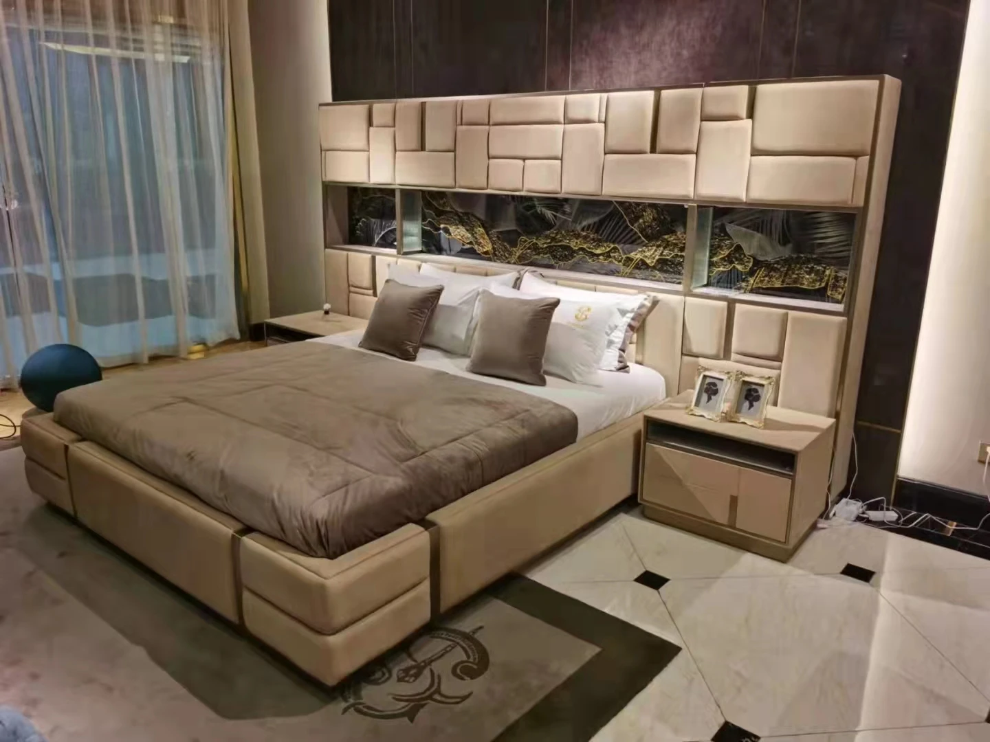 Luxury Italian Bedroom Set Furniture King Size Modern Italian Latest