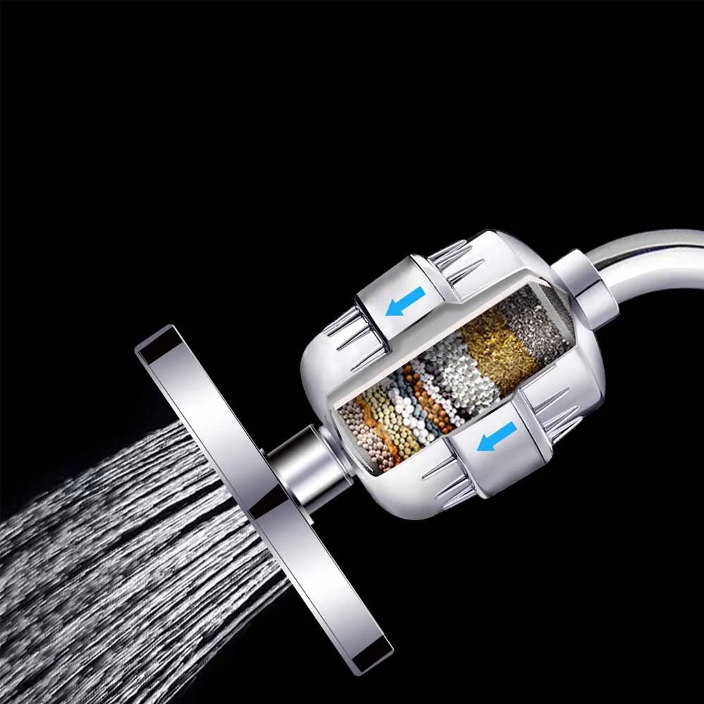 High Quality Universal Head Shower Filter Water Purifier Filter 15 Stages Filtered Shower Head