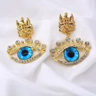 Fashion Earrings 2021 Fashion Sapphire Aretes Evil Eyes Earrings Lucky Jewelry Earrings For Women