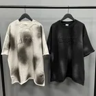 T Shirt Heavy Cotton Tshirt Custom Heavyweight T Shirt Crewneck Heavy Weight Thick Cotton Embossed Wash T Shirt