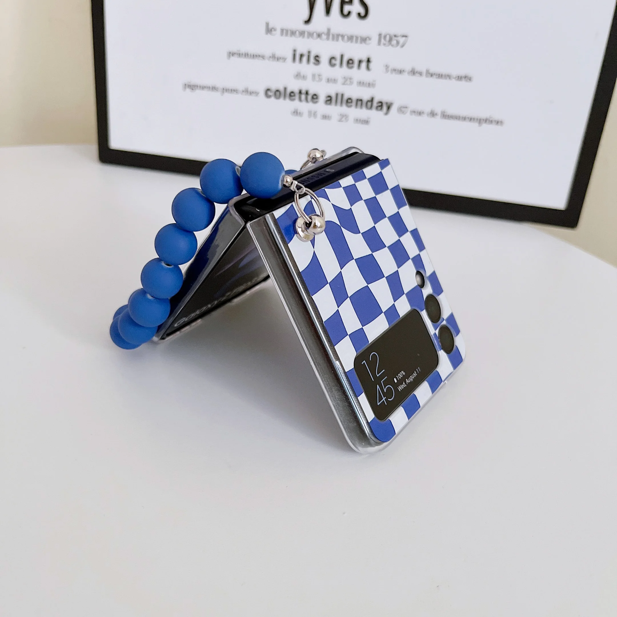 Fashion Folding Phone Case with bracelet Strap For Samsung Galaxy Z Flip3 Flip 4 P50 Pocket Case