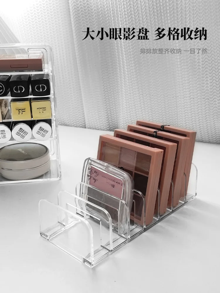 Øjenskyggepalet Organizer Øjenpudder Opbevaringsbakke Kosmetikstativ Makeup Værktøj Rumholder Akryl Makeup Organizer detaljer