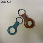 New Arrival OEM Best Quality Multi Color Ring Genuine Leather Or Silicone Protective Cover Case For Apple Airtag