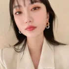 Fashion Jewelry MAXERY Light Luxury Irregular Brass Earrings Fashion Jewelry For Gift Gold Earring For Women
