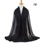 Hijab Hot Selling New Design Pleated Bubble Chiffon Crinkle Hijab For Muslim Women Head Scarf