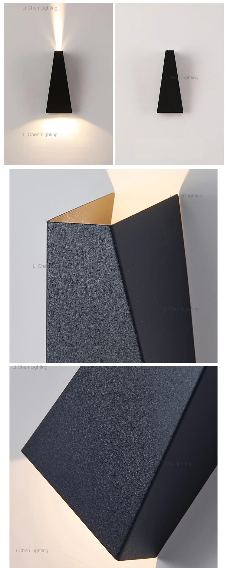 bd20 modern simple up and down luminous aluminum wall lamp living room background bedroom bedside decoration lamp-2