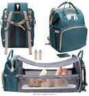 Diaper Bag Diaper Bag Portable Baby Bed Mommy Nappy Backpack 3-in-1 Travel Diaper Bag With Bassinet