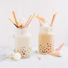 Tea Boba Tea Taiwan Natural Tapioca Pearls Bottled Black Popping Boba Roasted Bubble Japanese Milk Tea
