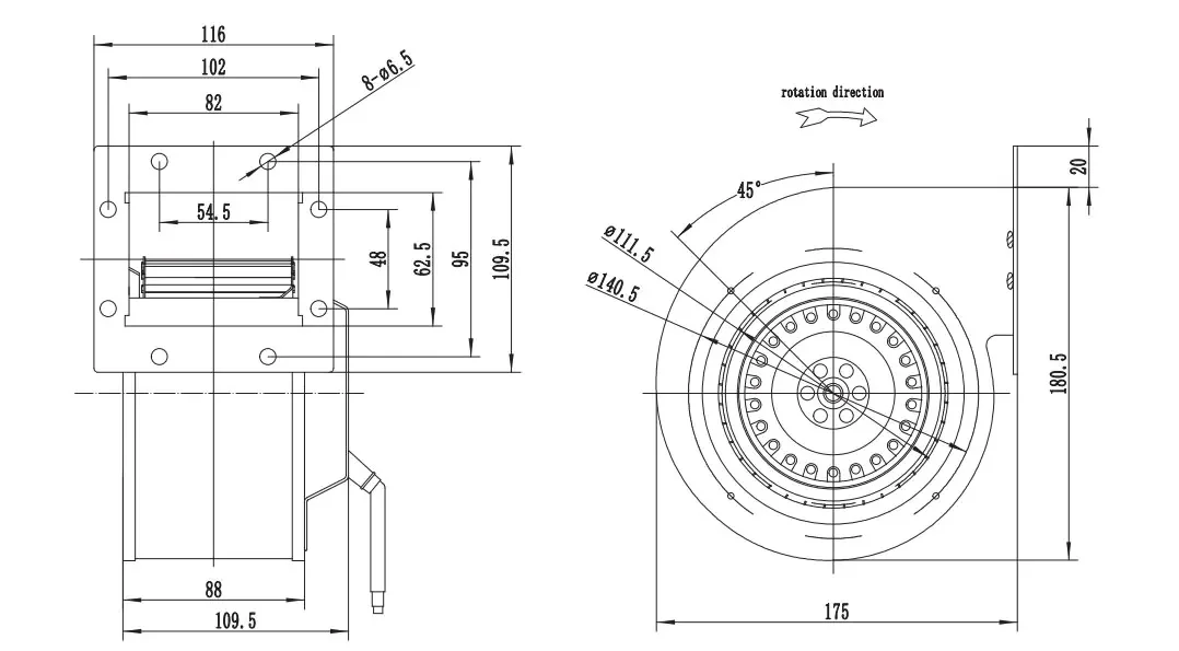 Centrifugal Fan, AC133, 220V, Axial - detail 8