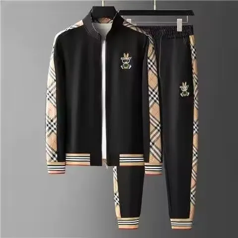 Men's Casual Tracksuits Long Sleeve Full Zip Hoodie Jogging Sweatsuit Running Set 2 Piece