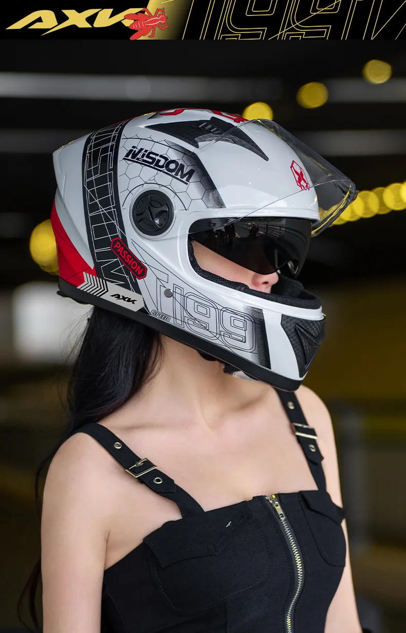 New 3C Certified DOT Approved Full Face ABS Motorcycle Helmet with Double Transparent Mirrors All Seasons