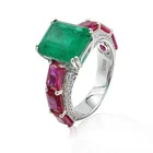 Jewelry Bridal LEAYE JEWELRY High Quality Elegant Women Wedding Sterling Silver Luxury Bridal Custom Stone Ring