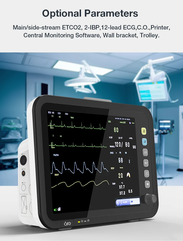 Rayman Hospital Icu Patient Monitor Cms9000 12 1 Tft Display Hospital