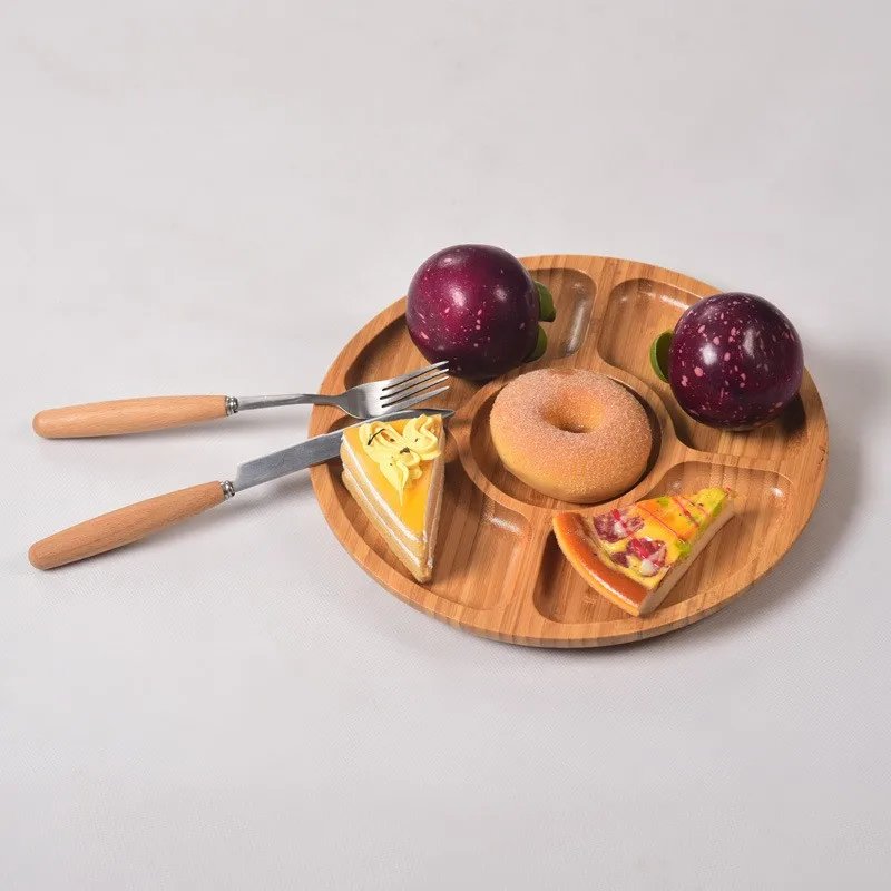Bamboo tea cup tea tray rectangular family breakfast bread fruit wooden tray