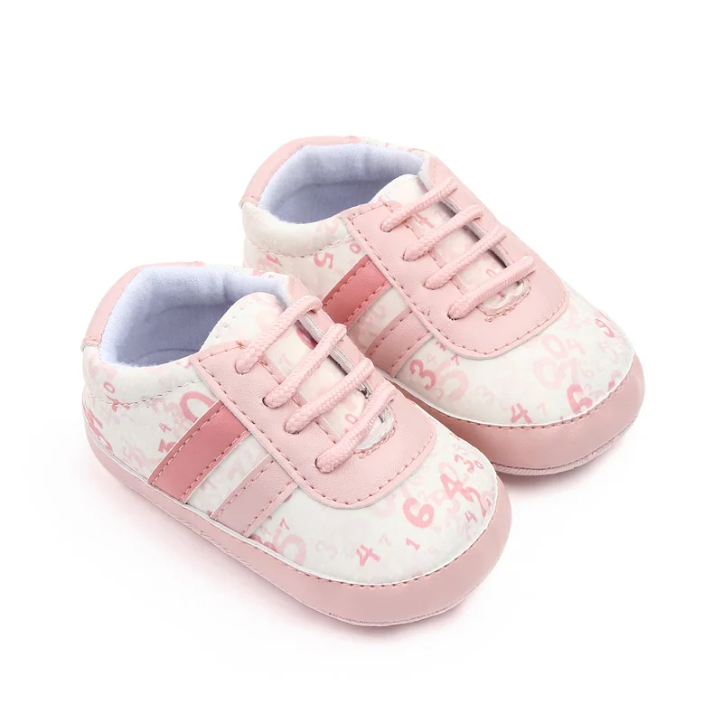 Spring and Autumn New Light Color Digital Decorative Baby Boy and Girl Leisure Walking Shoes details
