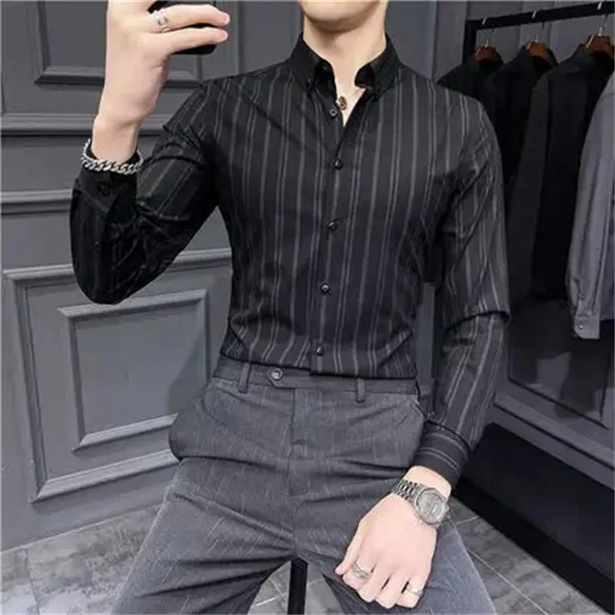 Latest Design Casual Men's Shirt Wholesale Men's Wear Shirt With Full Sleeves at Competitive Price Men's plain Long-sleeve shirt