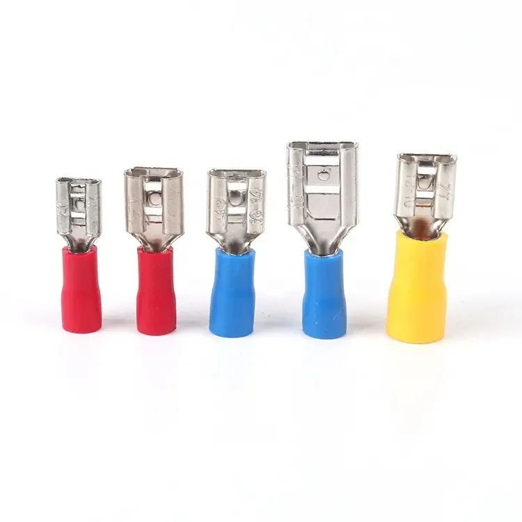 Good Quality Low Price Pre-insulated Spade Female Disconnect Crimp Cable Terminals 16-14 AWG Electrical Crimp Terminal Female