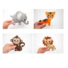 Kits Kids DIY Arts Craft Safari Animals Unicorn Mermaid Sloth Flamingo Felt Sewing Kits For Kids
