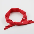 Square Scarf Red Red Bandana Factory OEM 100% Polyester Bandana Square Scarf 56cm*56cm Red Logo Printed For Boys/Girls