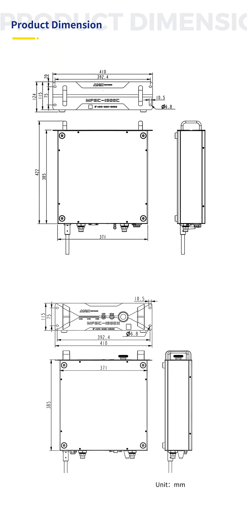 Max MFSC-1500X MFSC-1500C 1500W Single Module Fiber Laser Source New Condition for Laser Welding & Cutting Machine