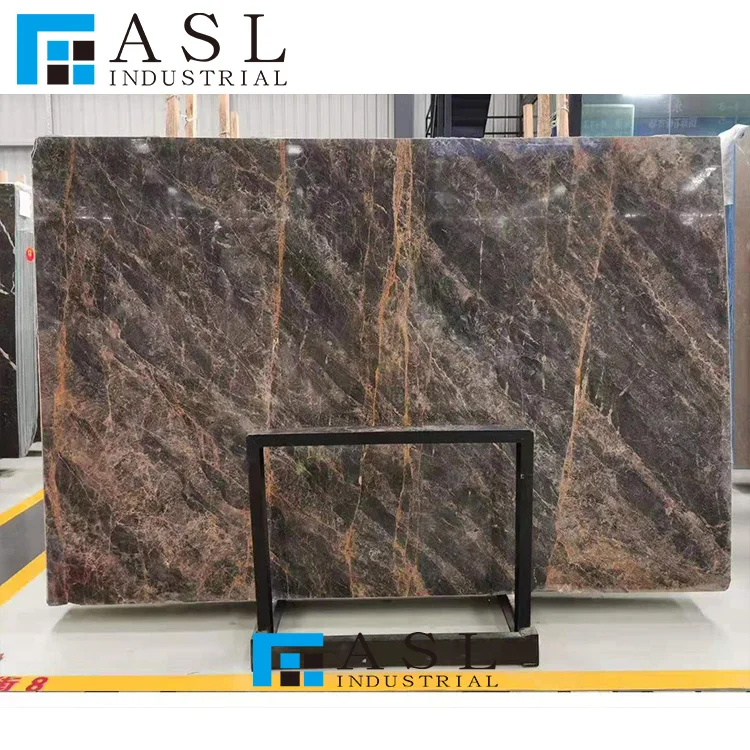 Gold blue marble Natural Stone slab tile marbles for house coffee table with marble dinning table set