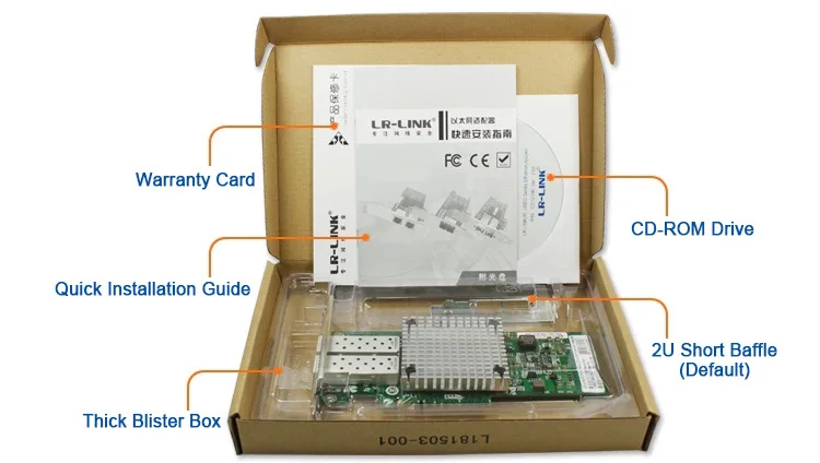 Lr Link Lrec9802bf 2sfp Pcie X8 Dual Sfp Port 10g Ethernet Lan Cards