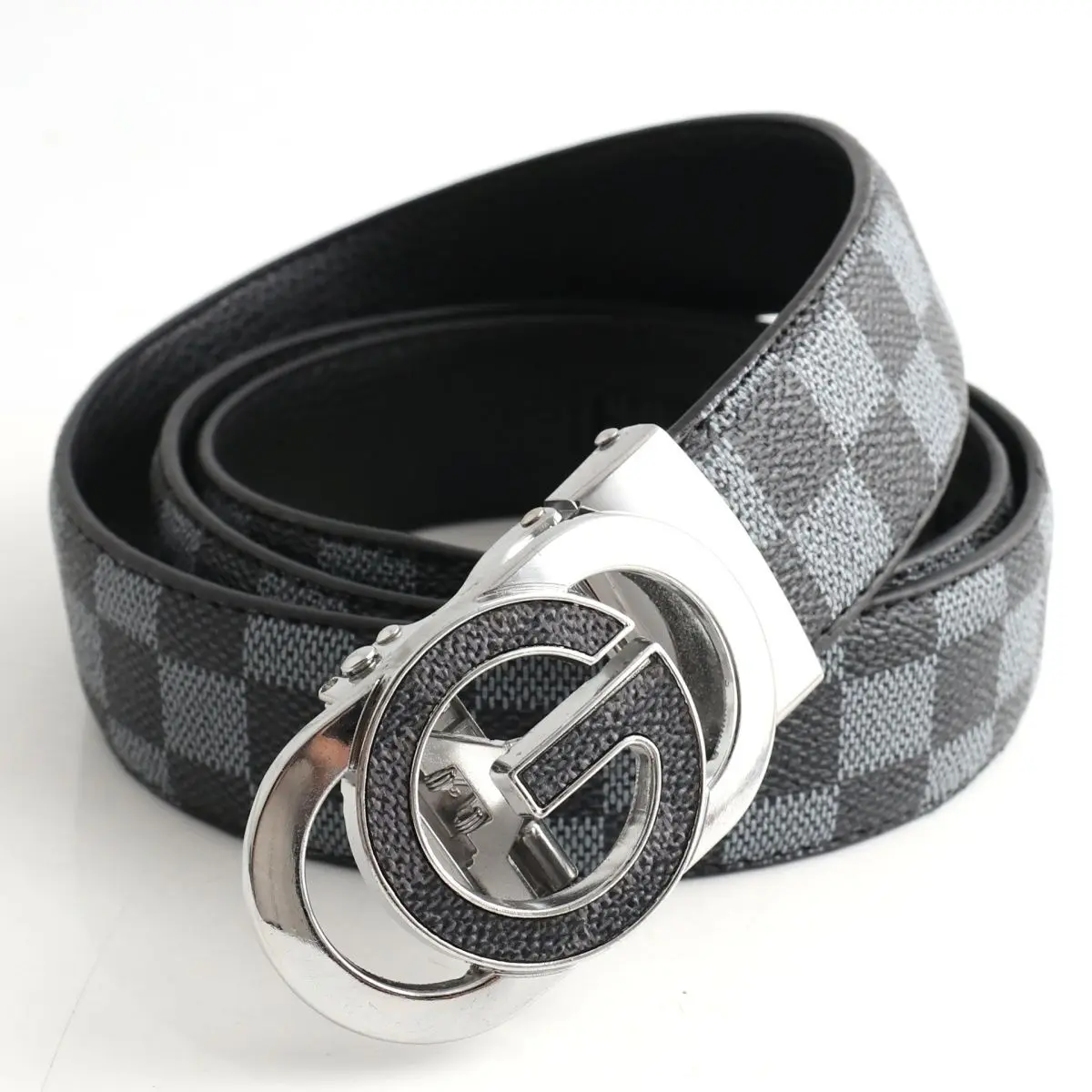 Wanshui Men's genuine leather belt business automatic buckle cowhide belt simple fashion waistband brand designer belt