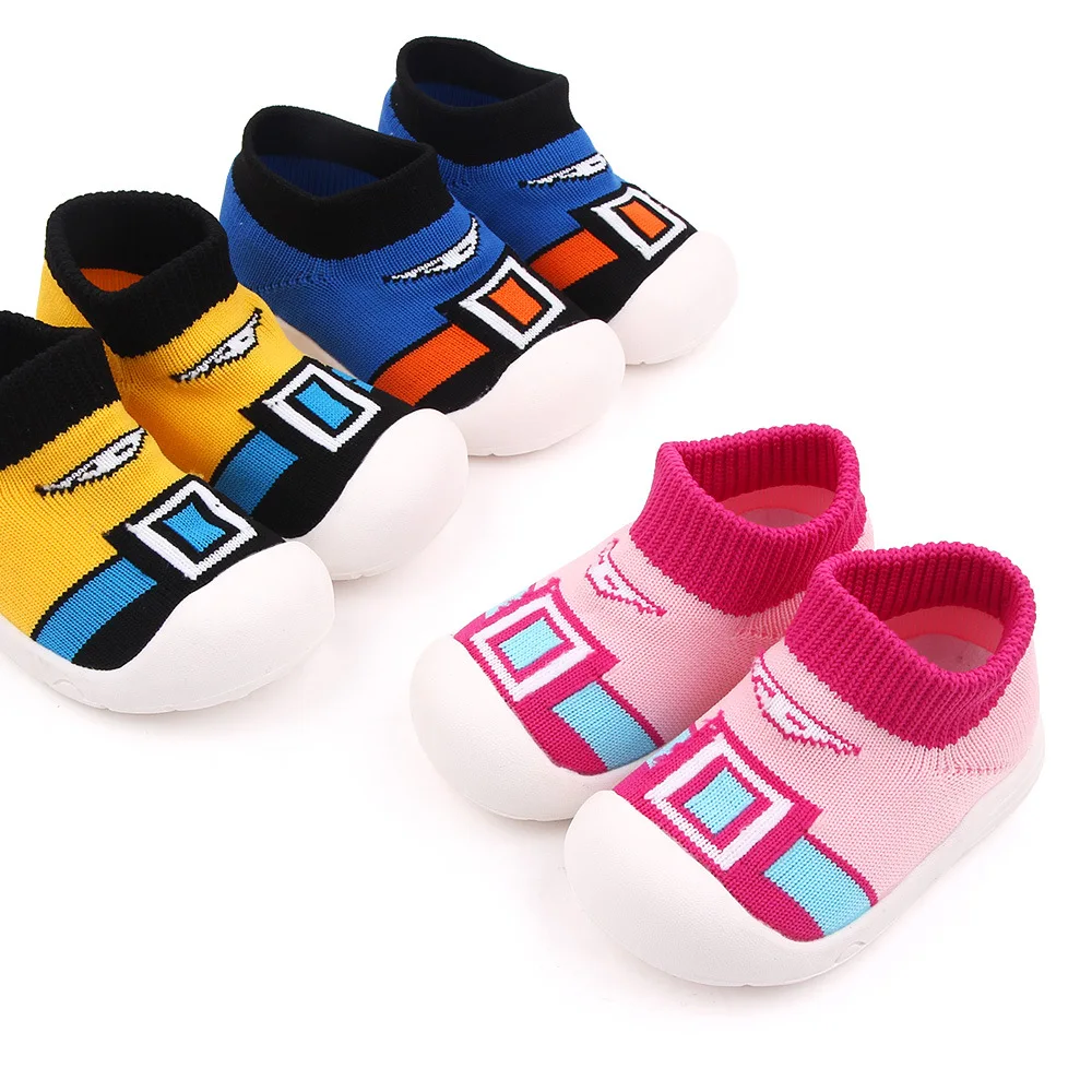 Boys and Girls Soft-Sole Flying Knitting Shoes Non-Slip Breathable for Leisure Sports for Walking in Autumn factory