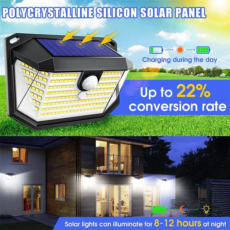 Retro design automatically light up wireless intelligent linkage induction solar wall wash light