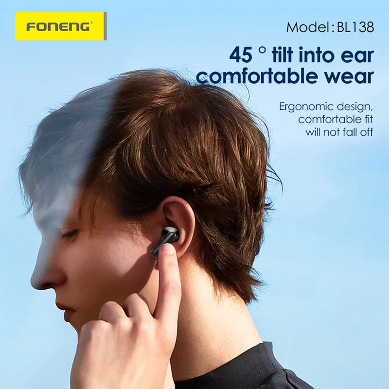 FONENG BL138 heavy bass TWS earphone long standby time sports earbuds
