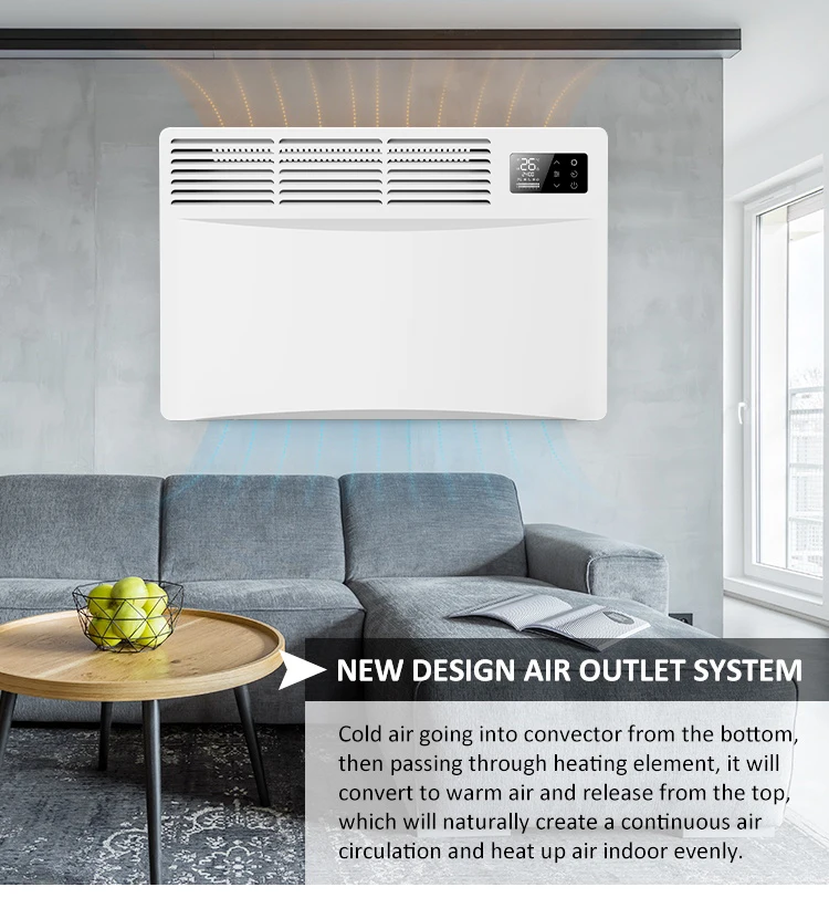 Electric Convector Heater, Wall, 500 W, Metal - detail 6