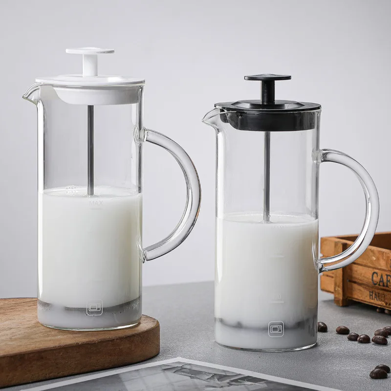 DD588  Hand Cream Coffeepot Cup Espresso coffeemaker Manual Press Coffee Tea Powder Pot Maker Coffee Glass Urns