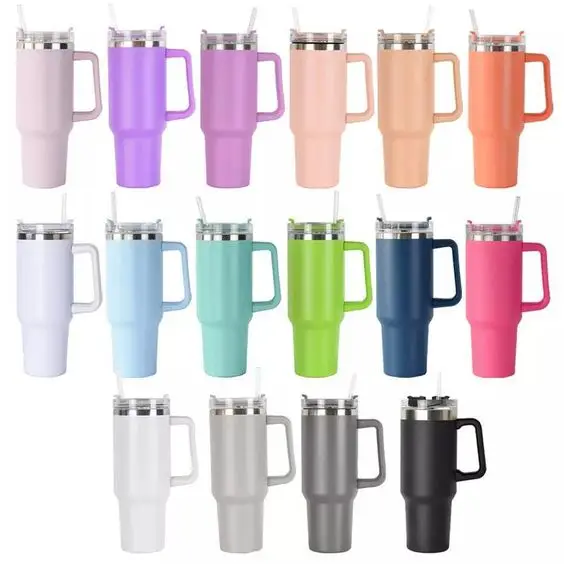 Hot Sale Double Walled Travel Mug Car Cup Stainless Steel  40oz Tumbler with Handle