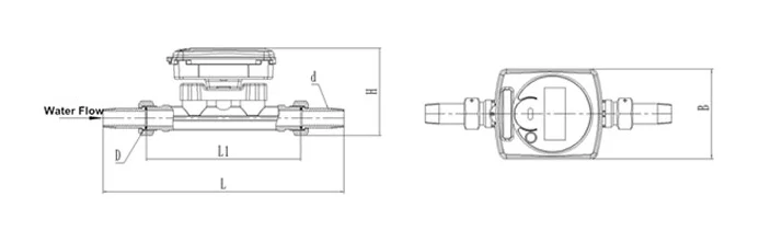 Digital rs485 modbus ultrasonic water flow meter from China
