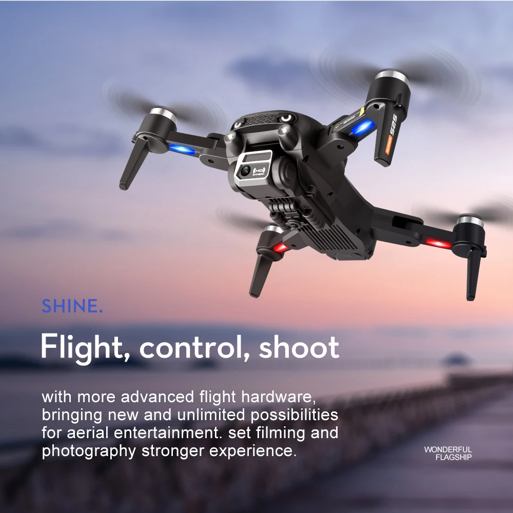 2023 New S2S Mini Drone 2.4G RC Brushless Motor Obstacle Avoidance RC Helicopter Professional Foldable Quadcopter Toy Gift