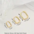 Hoop Earrings Earrings Alloy Circle Women 14K Gold Plated Lightweight Hypoallergenic Chunky Open Gift Hoop Earrings Set