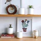 Flower Container Ceramic Flower Pots Glazed Indoor Planter Pot Modern Large Cylinder Container Set